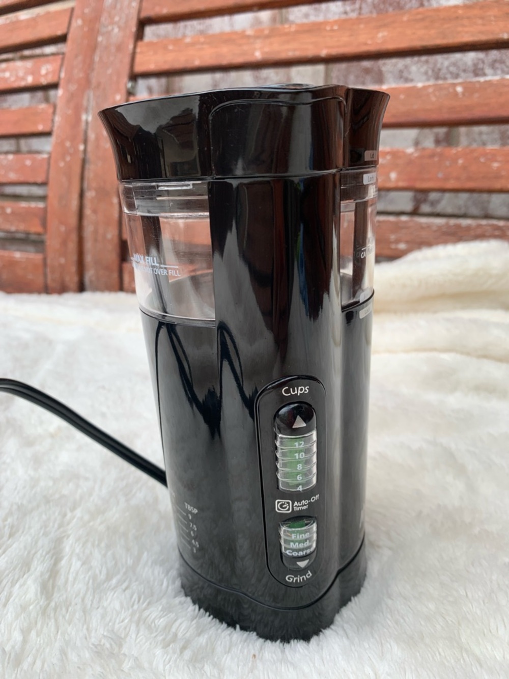 Mr Coffee IDS77 Electric Coffee Grinder 12 Cup Auto Off Removable  Black Used 1.